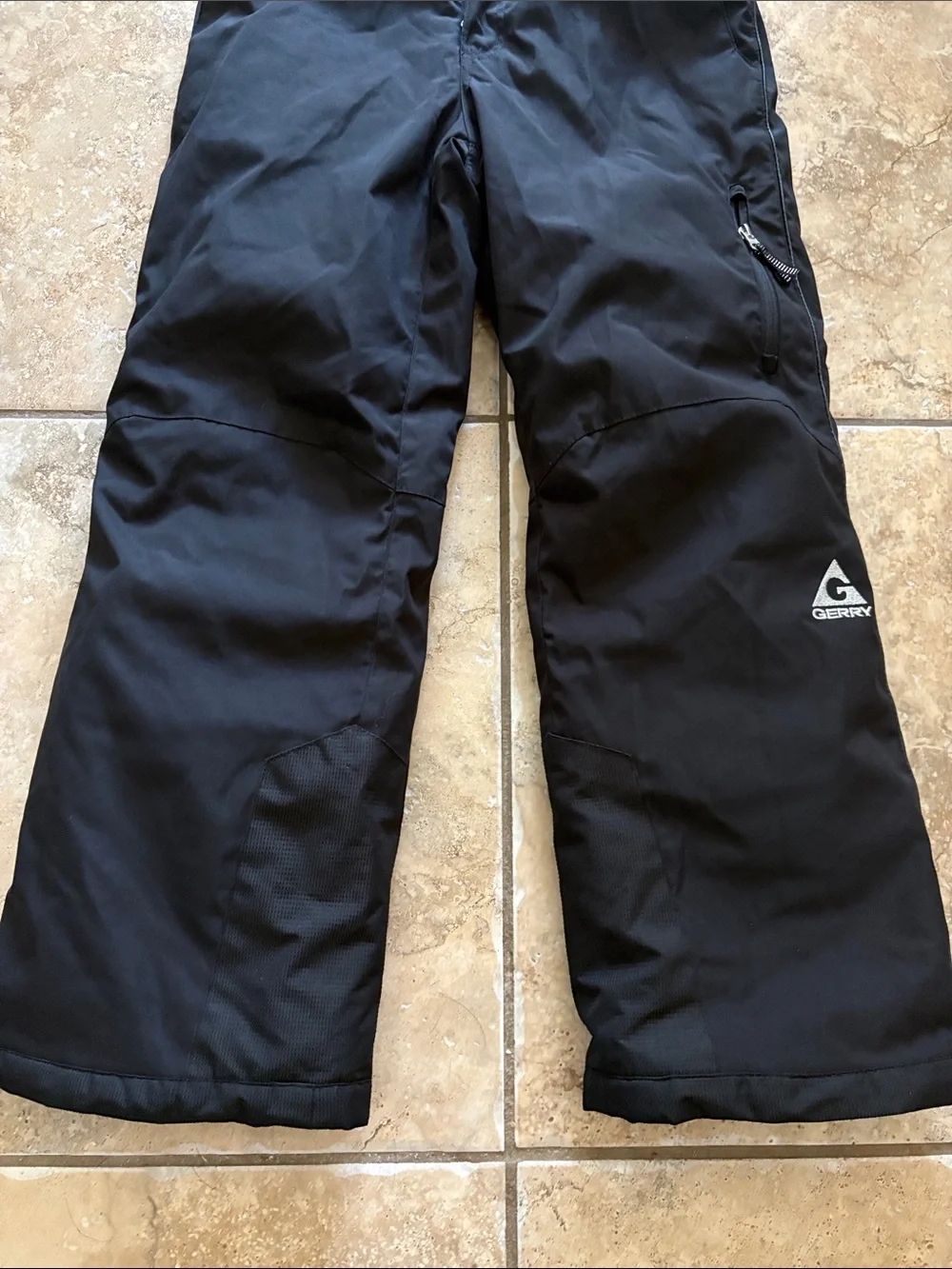 Black Kids Gerry Snow pants with Striped Suspenders size medium-10/12